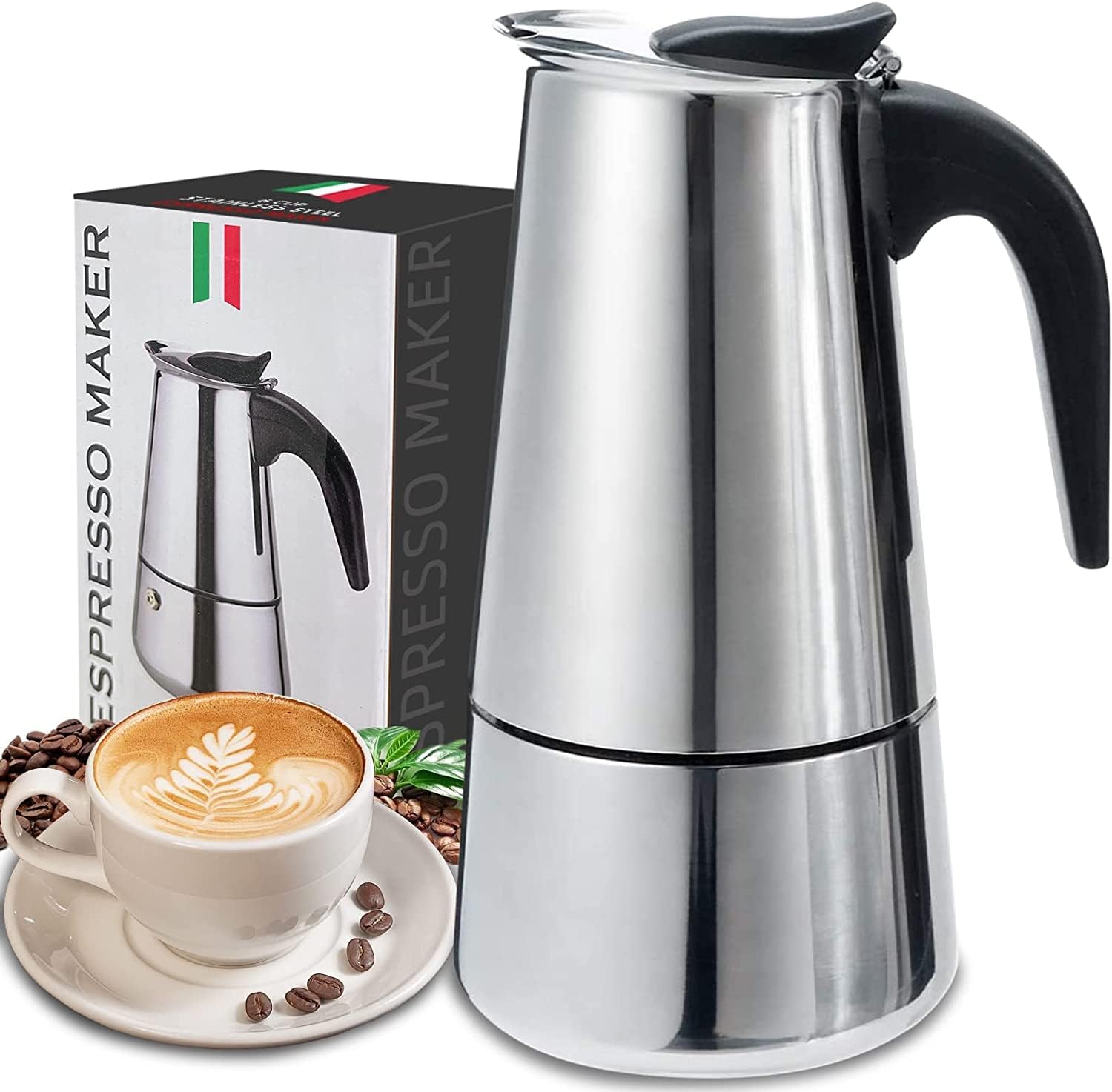 Coffee Equipment Machine - 4/6/9 Xícaras Moka Pot Caffe Máquina